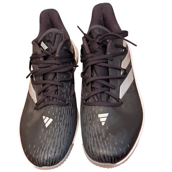 Adidas Adizero Afterburner 9 Turf Core Black Silver Metallic Mens Baseball Sz 11